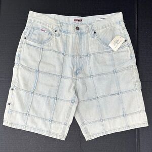 New GUESS Men's Light Blue Jean Shorts SZ 31